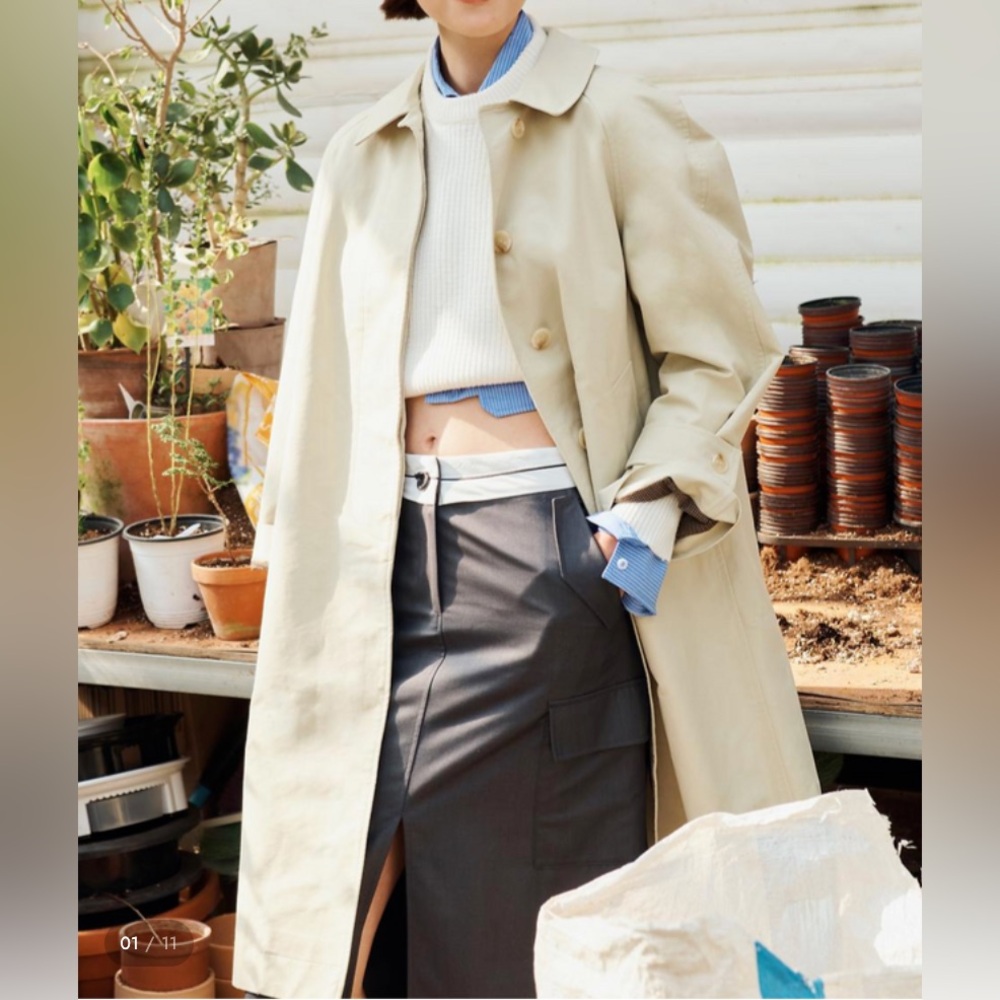 THOMAS MORE Korean Brand Wconcept Mac trench Coat size S